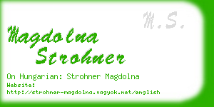 magdolna strohner business card